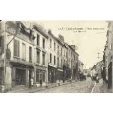 CPA: CREPY-en-VALOIS, Rue Nationale, La Mairie, vers 1900