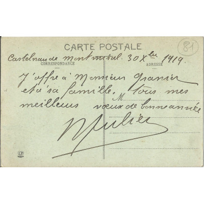 CPA : CASTELNAU de MONTMIRAIL, Vue Générale, vers 1910