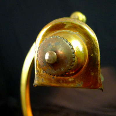 LAMPE de BUREAU ART-NOUVEAU / ART-DECO, Charles RANC vers 1910, BRONZE DORE.