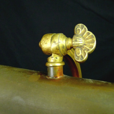 LAMPE de BUREAU ART-NOUVEAU / ART-DECO, Charles RANC vers 1910, BRONZE DORE.