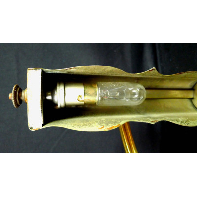 LAMPE de BUREAU ART-NOUVEAU / ART-DECO, Charles RANC vers 1910, BRONZE DORE.
