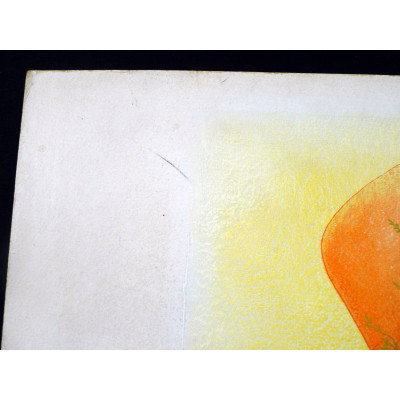 MARA TRAN LONG (née 1935), "Jeune Fille et l'Amour en Cage", AQUARELLE, 1971