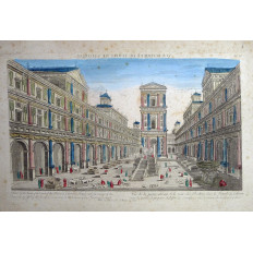 TEMPLE de SALOMON, Cour des PRETRES, VUE D'OPTIQUE XVIIIe s.
