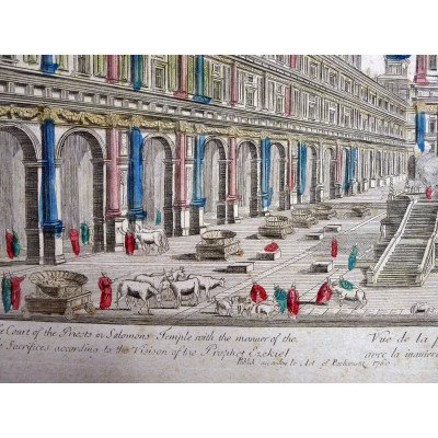 TEMPLE de SALOMON, Cour des PRETRES, VUE D'OPTIQUE XVIIIe s.