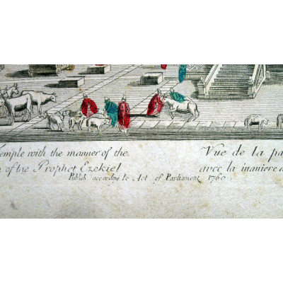 TEMPLE de SALOMON, Cour des PRETRES, VUE D'OPTIQUE XVIIIe s.