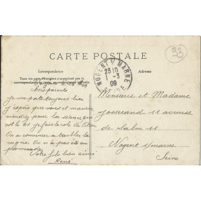 CPA: VAUJOURS, Ecole FENELON, Aumonerie et Jardin Potager, vers 1900
