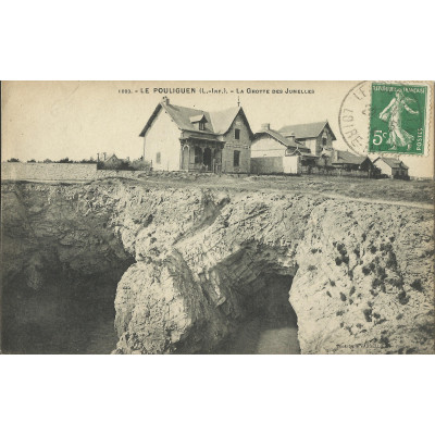 CPA: LE POULIGUEN, La GROTTE des JUMELLES, Années 1900