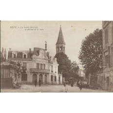 CPA: BRIVE la GAILLARDE,La Société Générale et Avenue de la Gare, vers 1920