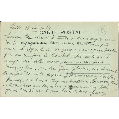 CPA: BRIVE la GAILLARDE,La Société Générale et Avenue de la Gare, vers 1920