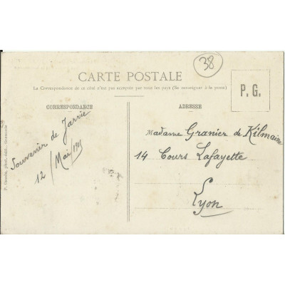 CPA: JARRIE-VIZILLE, Vue Générale, CARTONNERIE, Années 1900.