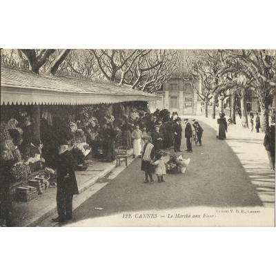 CPA: CANNES, Le Marché aux Fleurs, Années 1910