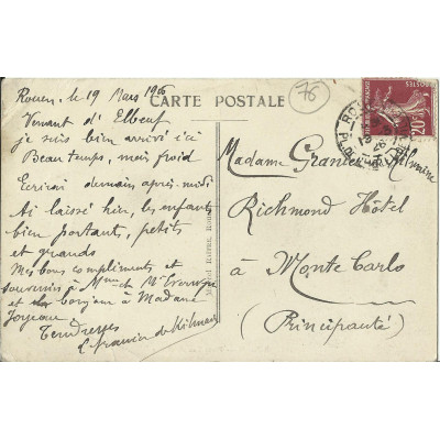 CPA: ROUEN, Place EAU de REBEC, vers 1920.