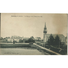 CPA: LANCIEUX, Le BOURG, Vu de l'HOTEL de la MER, années 1910