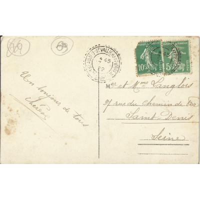 CPA: BEAUJEU, Le BAS du VILLAGE, années 1920