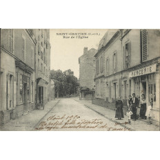 CPA: SAINT-GRATIEN, Rue de l'EGLISE, Années 1910