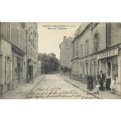 CPA: SAINT-GRATIEN, Rue de l'EGLISE, Années 1910