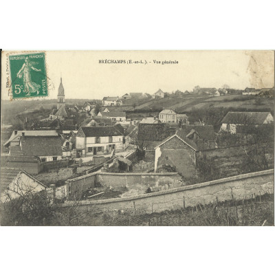 CPA: BRECHAMPS, Vue Générale, vers 1900