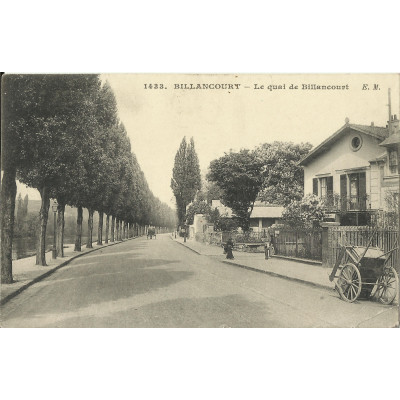CPA: BILLANCOURT, Le Quai de Billancourt, vers 1900