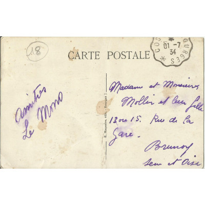 CPA: VAILLY-sur-SAULDRE, La Place, coté Sud, vers 1930