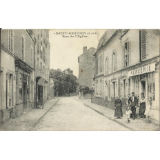 CPA: SAINT-GRATIEN, Rue de l'EGLISE, vers 1910