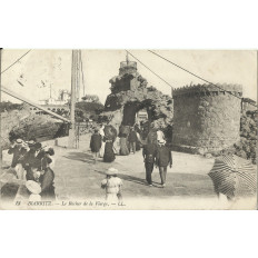 CPA: BIARRITZ, Le ROCHER de la VIERGE, vers 1910